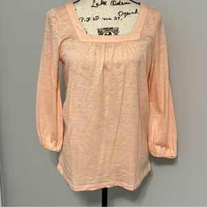 Style & Co. Light Peach Square Neck Blouse Size S